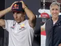 Marc Márquez con gorra Red Bull y un hombre sonriente, quizás Ricard Jove, con chaleco negro.