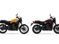 Dos motos Harley-Davidson x440, una amarilla y otra roja, posan sobre fondo blanco.