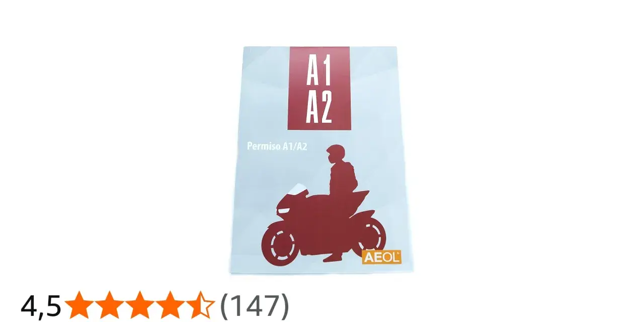 Guía para obtener el permiso A2 si tengo el carnet A1. Ilustra un motorista y las categorías A1/A2.
