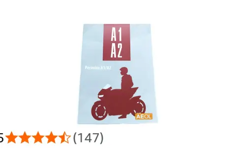 Guía para obtener el permiso A2 si tengo el carnet A1. Ilustra un motorista y las categorías A1/A2.