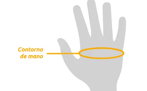 Guía para la talla de guantes de moto: mide el contorno de tu mano.