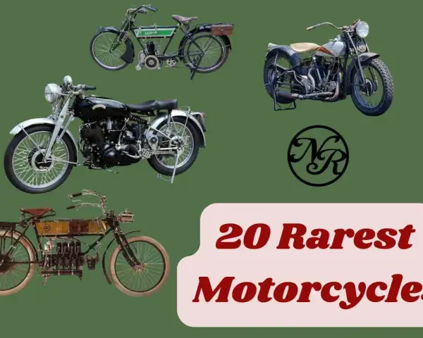 Colección de motos raras, algunas con motores expuestos y otras con diseños clásicos, listas para un viaje al pasado.