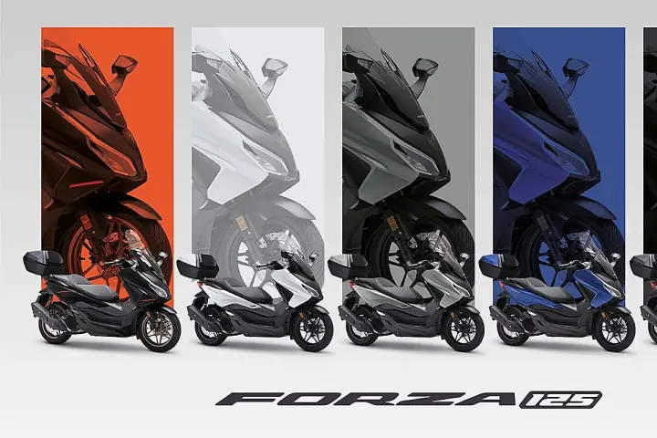 Variedad de honda forza 125 colores: negro, blanco, gris y azul. Elige tu estilo.