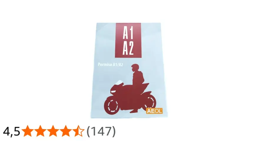 Guía para obtener el permiso A2 si tengo el carnet A1. Ilustra un motorista y las categorías A1/A2.