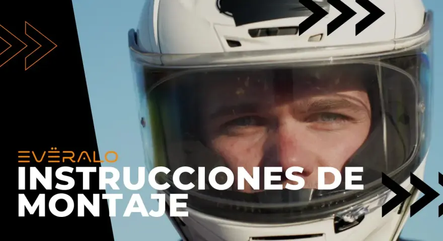 Instrucciones de montaje: cómo poner pinlock en tu casco. Un motorista con casco mira al frente.