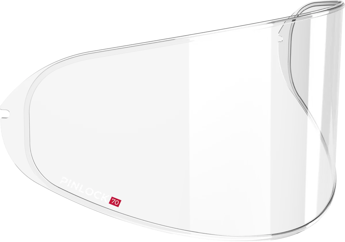 Visera transparente para casco de moto, con sistema antivaho Pinlock 70.